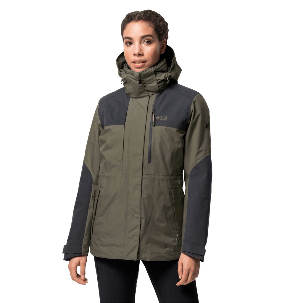 Jack Wolfskin THORI μπουφαν 3 σε 1 γυναικεια γκρι | GR3708358